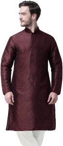 SG LEMAN Men Self Design Straight Kurta