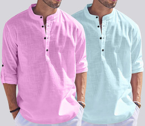 ZARTHA Men Solid Straight Kurta