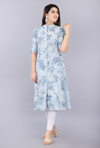 MintMarie Women Printed Frontslit Kurta