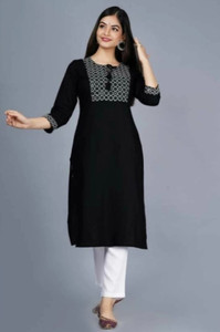 Fems Collections Women Printed Straight Kurta