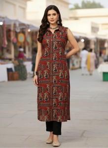 harshwal clothing Women Printed A-line Kurta