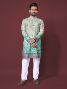KRIJET Men Printed Straight Kurta