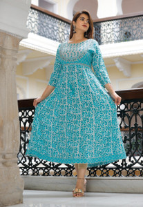DARVIKAA COLLECTION Women Floral Print Anarkali Kurta