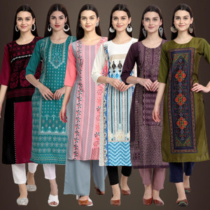 EthnicBasket Women Printed Straight Kurta