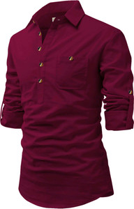 Navkanj Men Solid A-line Kurta