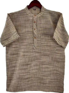 fincart Men Solid High Low Kurta