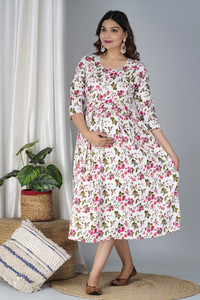 Madfury Women Printed Anarkali Kurta