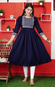 Kaif Enterprises Women Embroidered Anarkali Kurta