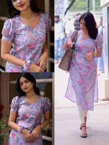 Happy Fashion Women Floral Print A-line Kurta