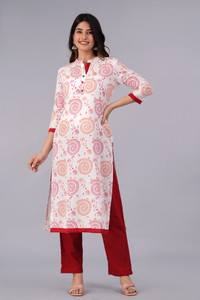 JFT Jaipur Fabtex Women Printed Straight Kurta
