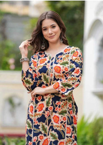 KAWDI FASHION Women Printed Straight Kurta