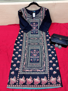 EthnicBasket Women Printed Straight Kurta