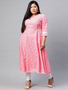 Yash Gallery Women Floral Print Anarkali Kurta