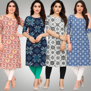 veemora Women Printed Straight Kurta
