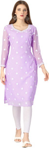 SIZU Women Embroidered Straight Kurta