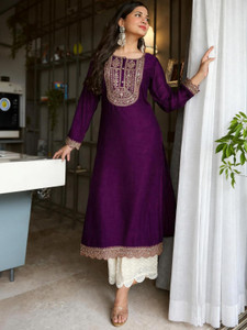 NARACHI Women Embroidered A-line Kurta - Image 4