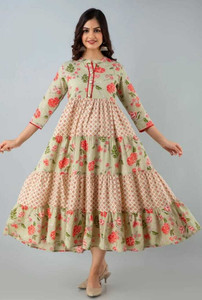 NIKORA Women Floral Print Anarkali Kurta