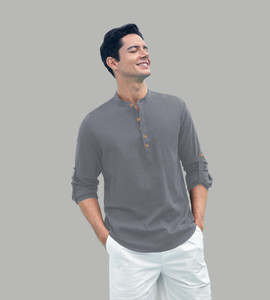 Navkanj Men Solid Straight Kurta