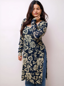 J 2 Fashion Women Floral Print, Printed A-line Kurta