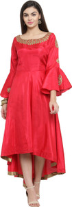 AD4U Women Solid A-line Kurta