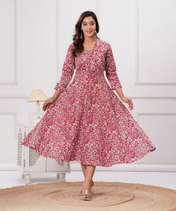 ANAYA Women Printed Anarkali Kurta