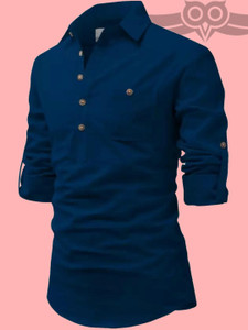 Life Roads Men Solid Pathani Kurta