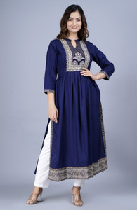 BRF Women Printed A-line Kurta