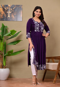 JH fashion Women Printed A-line Kurta