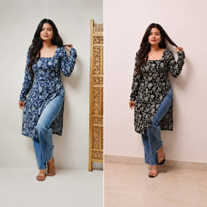BIBHATSU Women Printed Straight Kurta