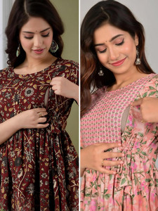 MJ TEXTILE Women Floral Print, Printed Anarkali Kurta