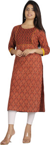 COTTON FEB GALLERY Women Kalamkari A-line Kurta