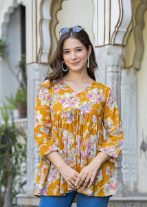 KHUHA Women Floral Print Flared Kurta