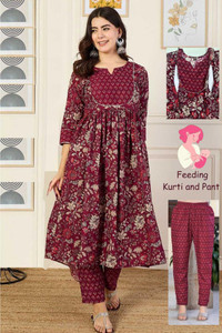 Assume Fab Women Floral Print Anarkali Kurta