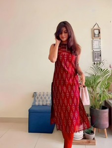 Fashiontrand Women Printed Straight Kurta