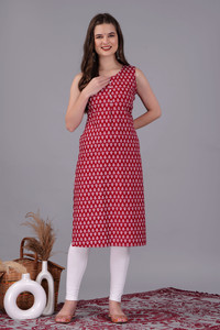 shobhit Women Printed Straight Kurta