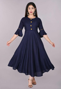 Alastar Women Solid Anarkali Kurta