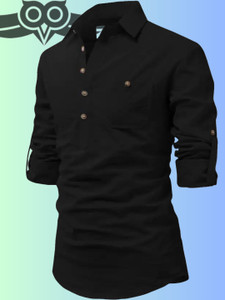 Life Roads Men Solid Pathani Kurta