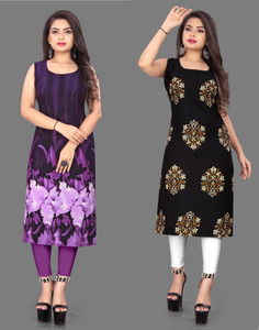 tanvi creation Women Printed Straight Kurta