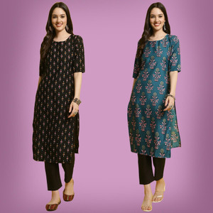 EthnicBasket Women Printed Straight Kurta