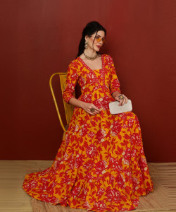 Sa Rasa Women Printed Anarkali Kurta