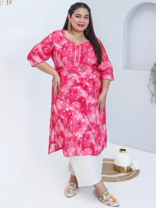 EXTRA LOVE BY LIBAS Women Embroidered Straight Kurta