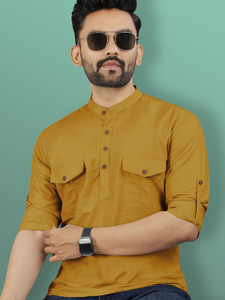 VeBNoR Men Solid Straight Kurta