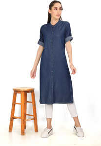 TCI Women Solid Straight Kurta