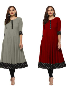 NATEK Women Printed Anarkali Kurta
