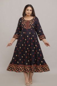 F P Collections Women Floral Print Gown Kurta