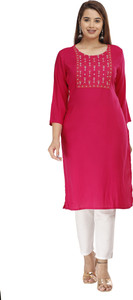 Pankti Creation Women Embroidered Straight Kurta Buy Pankti