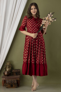 VASANT APPAREL Women Printed Anarkali Kurta
