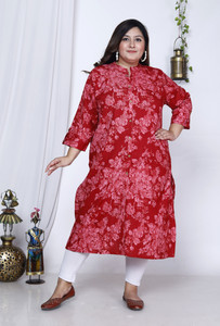 Avnii Women Printed, Floral Print A-line Kurta