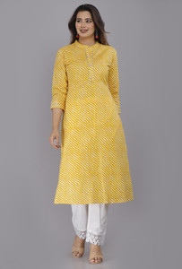 Rani Prints Jaipur Women Leheriya Straight Kurta