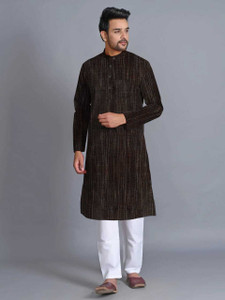 Faishonhouse Men Self Design A-line Kurta